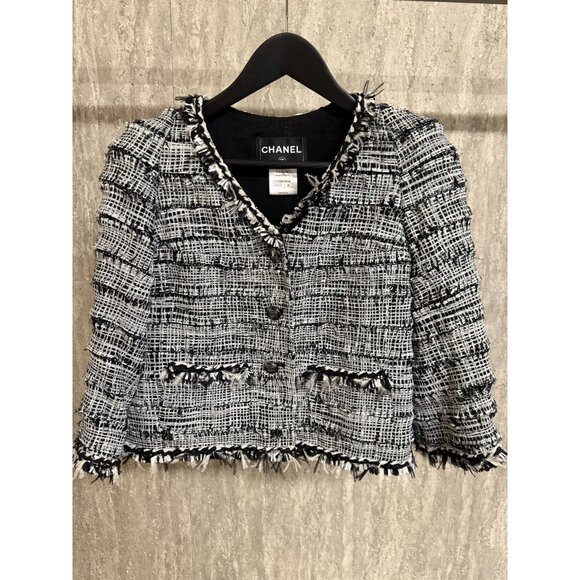 Chanel Black & White Tweed Jacket - Picture 1 of 9